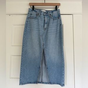 Abercrombie & Fitch midi denim skirt